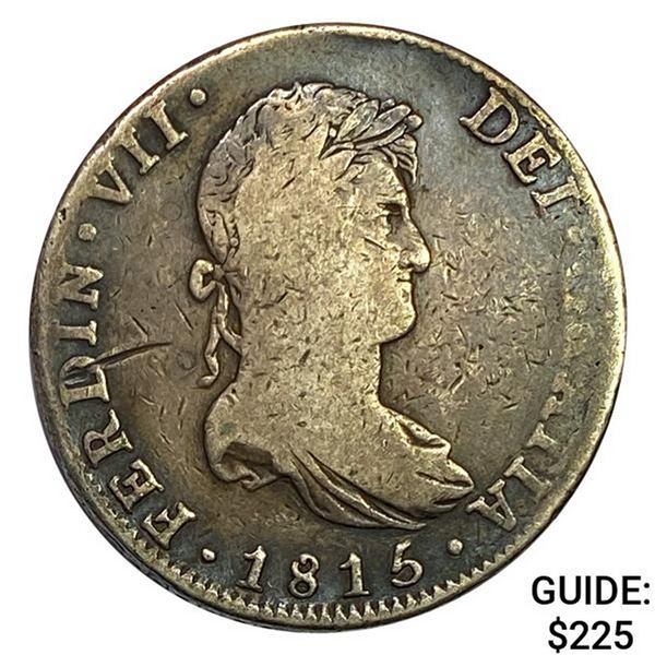 1815Mo JJ Mexico Silver 8 Reales NEARLY UNCIRCULATED