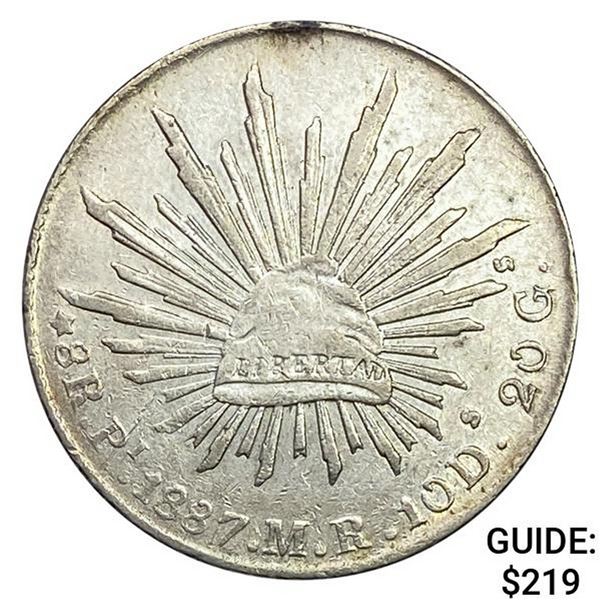 1887Pi MR Mexico Silver 8 Reales CLOSELY UNCIRCULATED