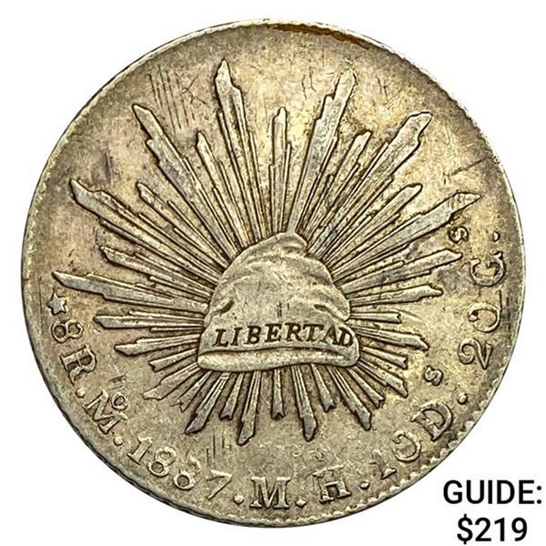 1887Mo MH Mexico Silver 8 Reales CLOSELY UNCIRCULATED