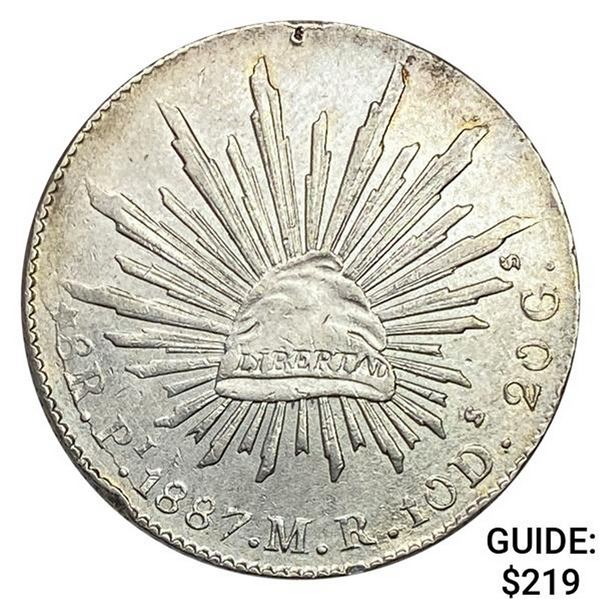1887Pi MR Mexico Silver 8 Reales CLOSELY UNCIRCULATED