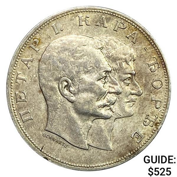 1904 Serbia Silver 5 Pinara CLOSELY UNCIRCULATED