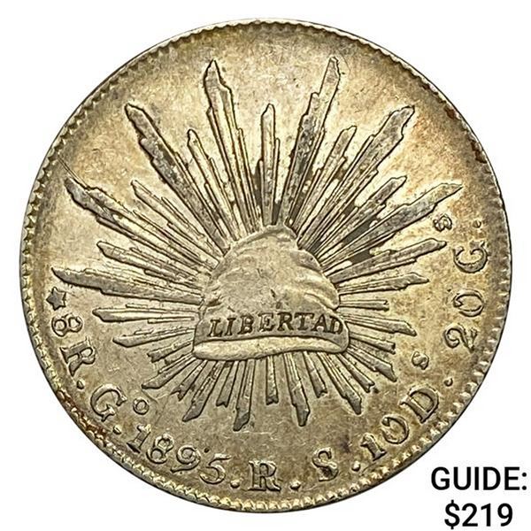 1895Go RS Mexico 8 Silver Reales CLOSELY UNCIRCULATED