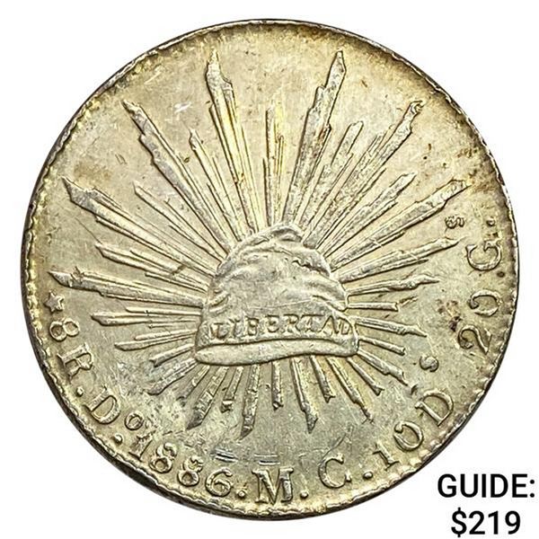 1886Do MC Mexico Silver 8 Reales CLOSELY UNCIRCULATED