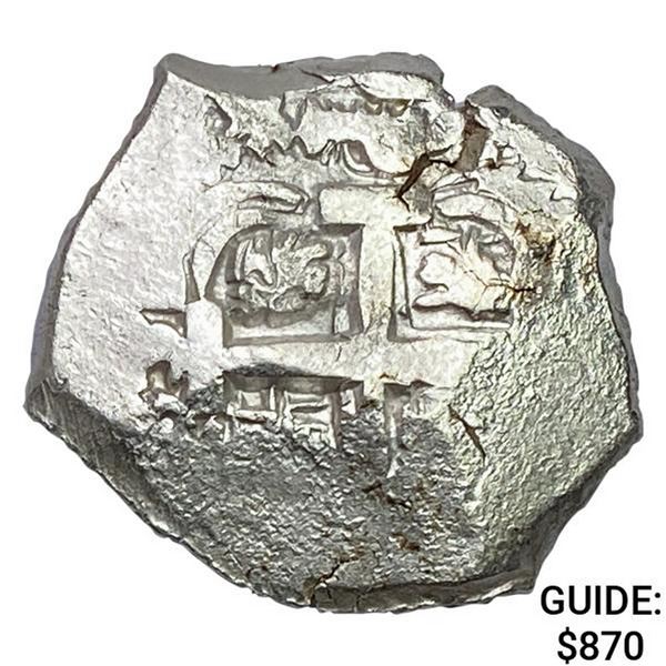 1752-Q Ferdinand VII Bolivia Silver 8 Reales Cob CHOICE AU