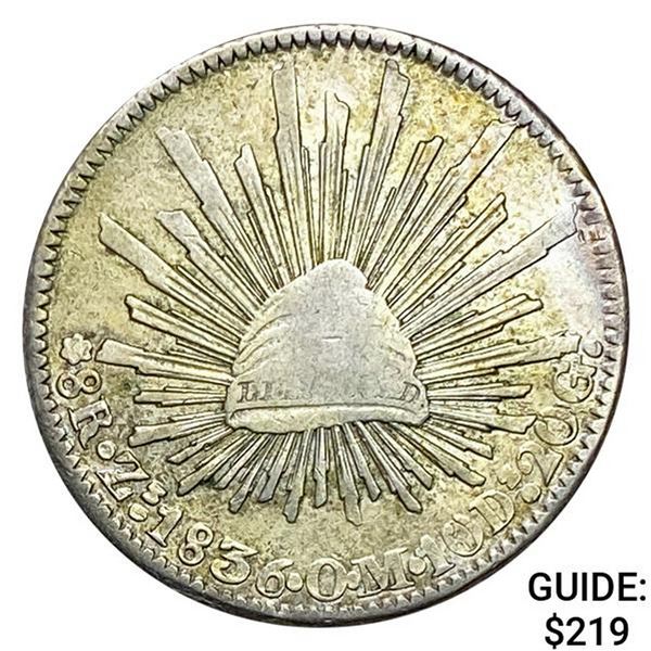 1836Zs OM Mexico Silver 8 Reales CLOSELY UNCIRCULATED