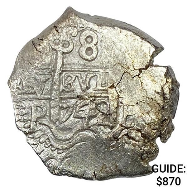 1742 Philip V Bolivia Silver 8 Reales Cob CHOICE AU