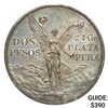 Image 1 : 1921Mo Mexico Silver 2 Pesos CLOSELY UNCIRCULATED