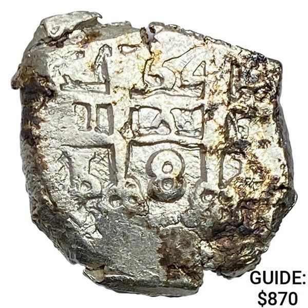 1751-Q Ferdinand VII Bolivia Silver 8 Reales Cob CHOICE AU