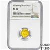 Image 1 : 1774M PJ .049oz Gold Spain 1/2 Escudo NGC XF45