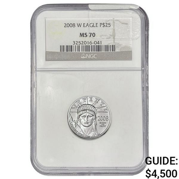 2008-W 1/4oz. Platinum $25 Eagle NGC MS70