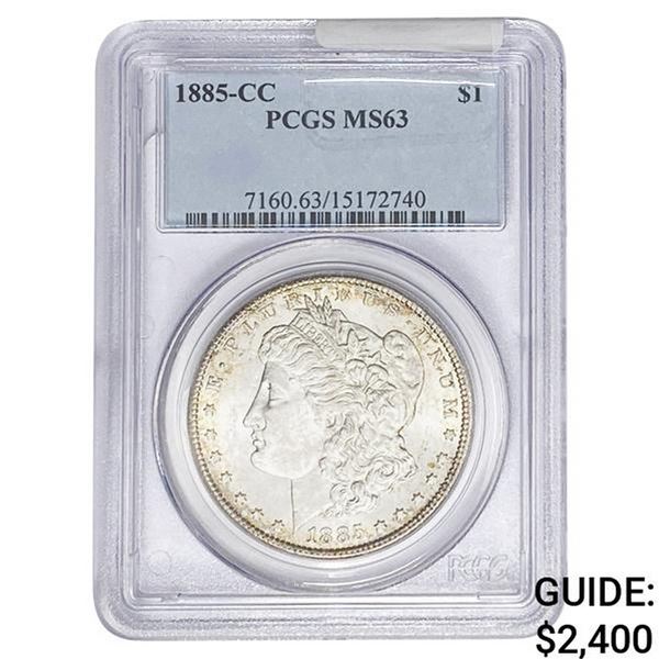 1885-CC Morgan Silver Dollar PCGS MS63