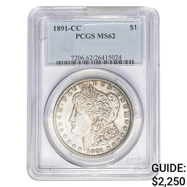 1891-CC Morgan Silver Dollar PCGS MS62