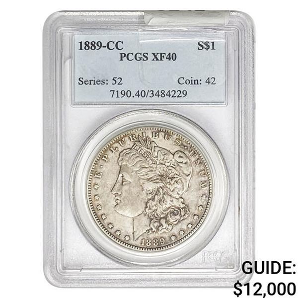 1889-CC Morgan Silver Dollar PCGS XF40