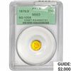 1875 /3 Round California Gold Half Dollar PCGS MS63 BG-1058