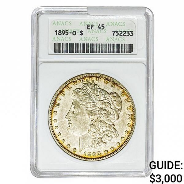 1895-O Morgan Silver Dollar ANACS EF45