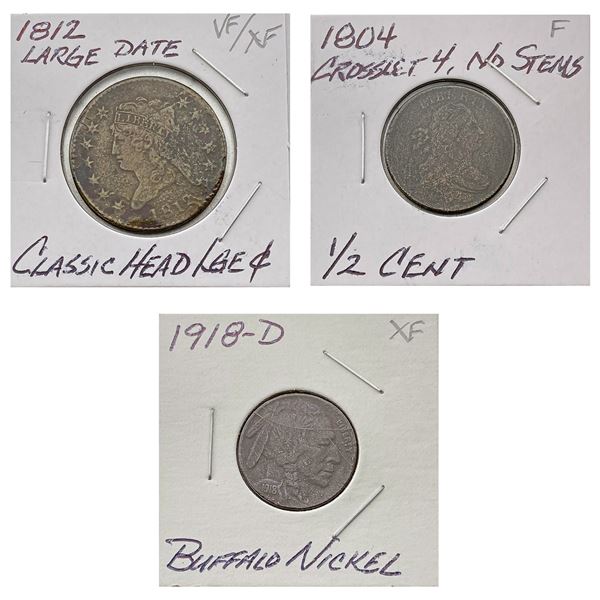 1804-1918 [3] U.S. Type Coin Lot