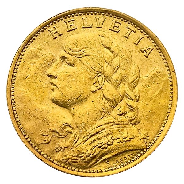 1935 Gold 20 Swiss Francs
