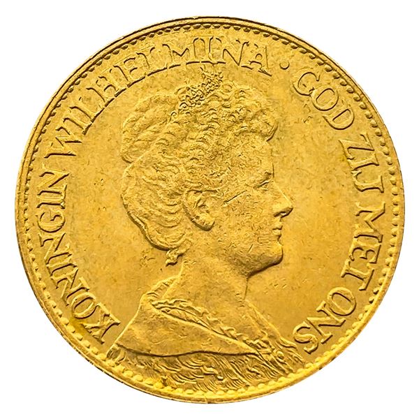 1917 Gold 10 Gulden Netherlands
