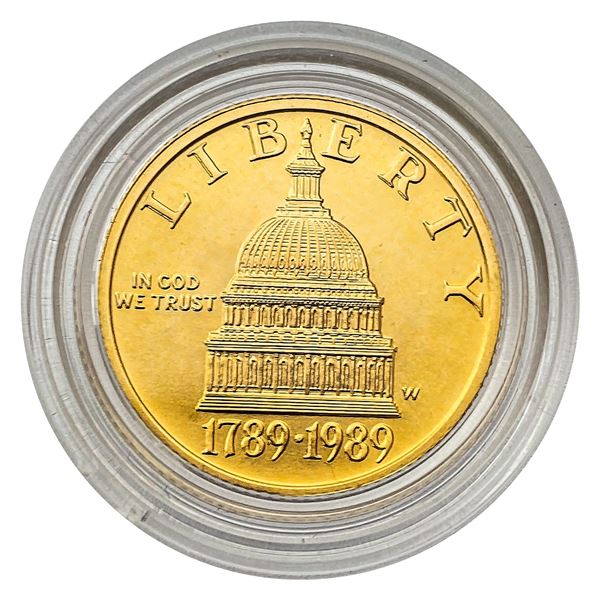 1989-W $5 1/4 oz Gold Proof U.S. Commemorative