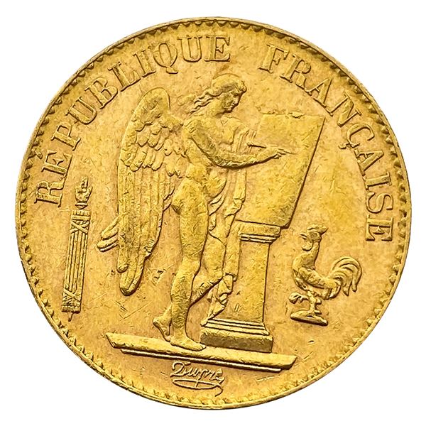 1897-A Gold 20 France Francs