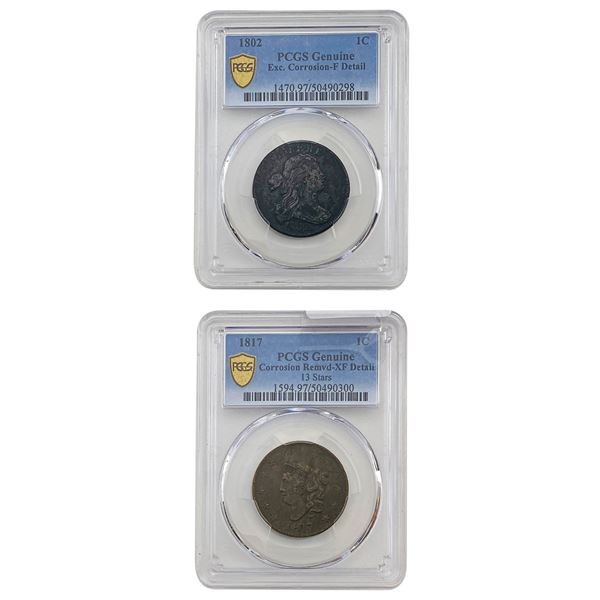 1802-1817 [2] U.S. Copper Certified Type Lot