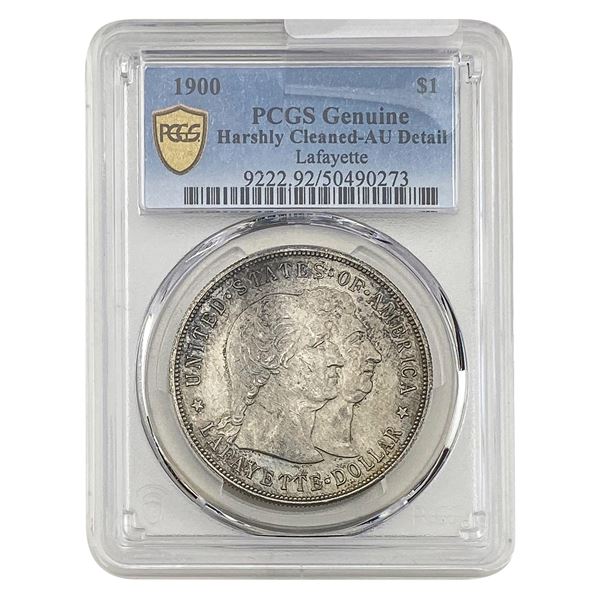 1900 Lafayette Silver Dollar PCGS  AU Detail Harshly Cleaned