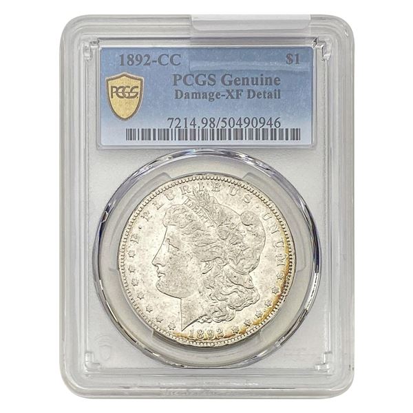 1892-CC Morgan Silver Dollar PCGS XF Detail Damage