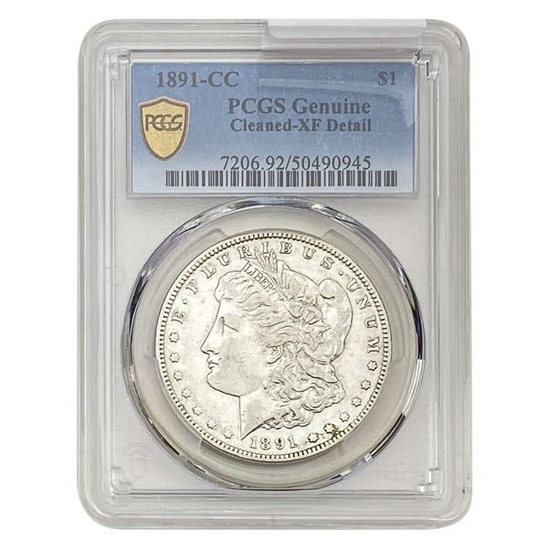 1891-CC Morgan Silver Dollar PCGS XF Detail Cleaned