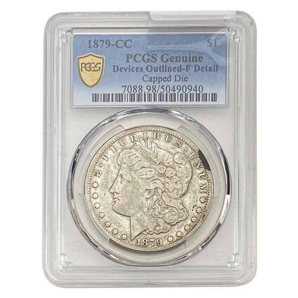 1879-CC Capped Die Morgan Silver Dollar PCGS  F Detail