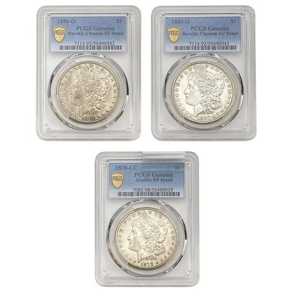 1878-1880 [3] Morgan Silver Dollar PCGS XF-AU Detail