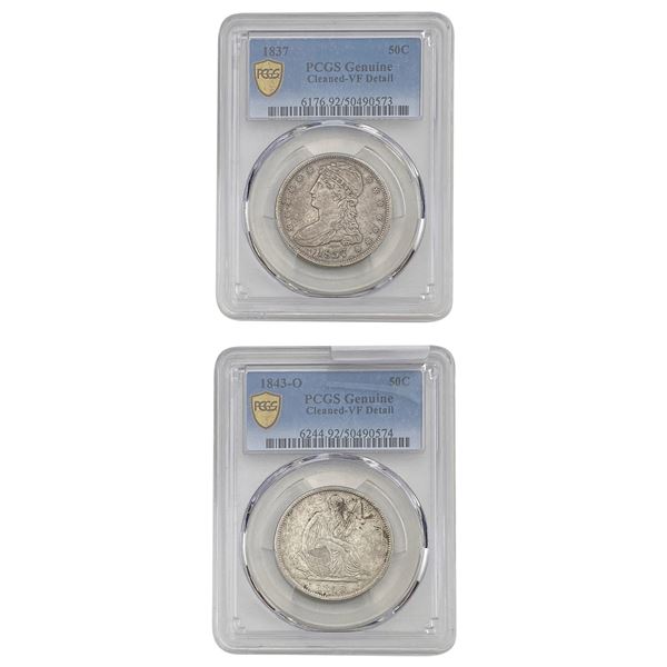 1837-1834 [2] U.S. Coin Certified Type Lot PCGS