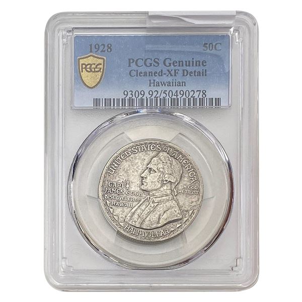 1928 Hawaiian Half Dollar PCGS XF Detail Cleaned