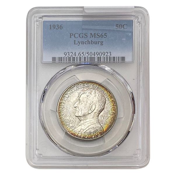 1936 Lynchburg Half Dollar PCGS MS65