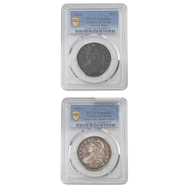 1834-1836 [2] Capped Bust Half Dollar PCGS VF-XF