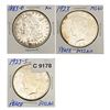 [3 Coins] 1883-1923 Morgan & Peace Dollar Lot  BU
