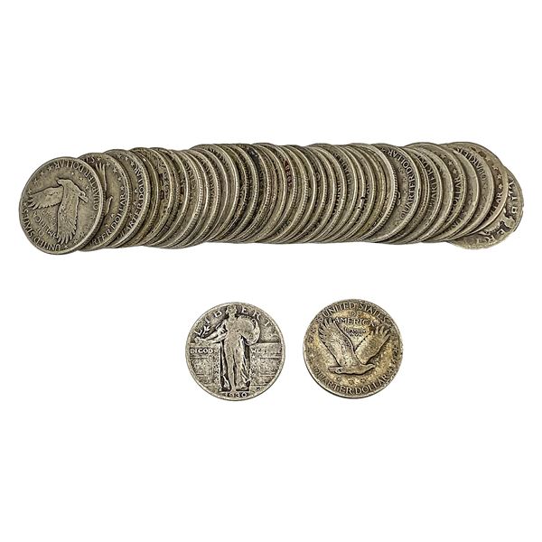 [40 Coins] 1925-1928 Roll of Standing Liberty Quarters