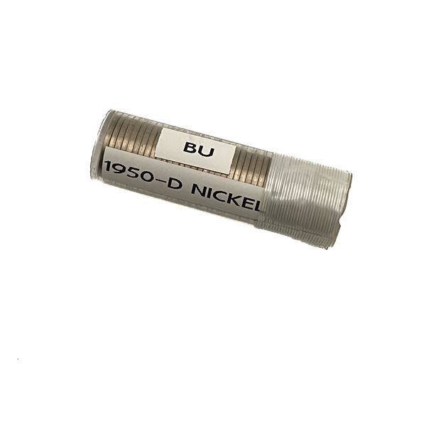 [40 Coins] 1950-D BU Roll of Jefferson Nickels