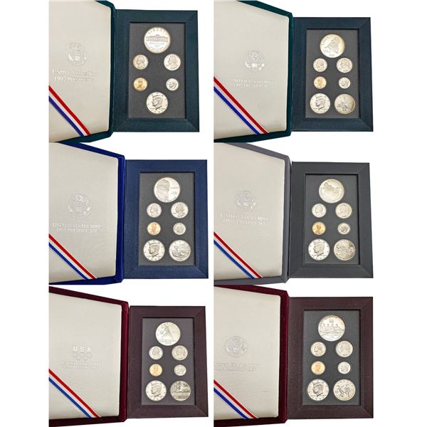 [41 Coins] 1991-1997 US Prestige Proof Set Lot