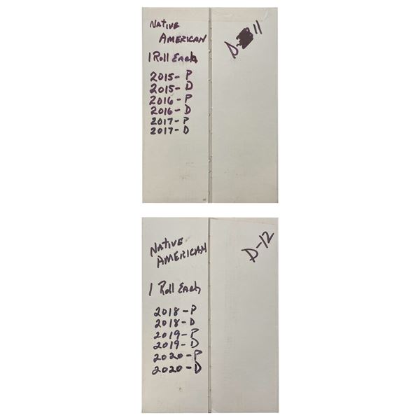 [300 Coins] 2015-2020 US Native American $1 Rolls