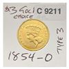 1854-O $3 Gold Piece