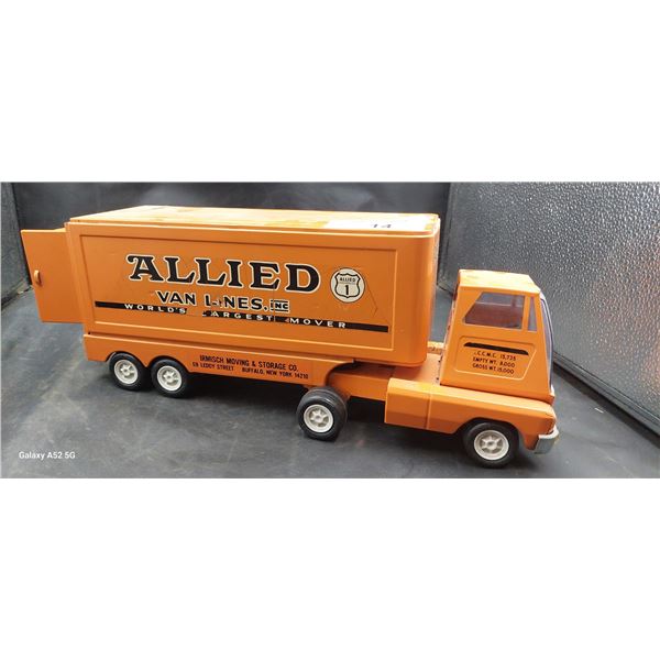 60s/70s Tonka Allied Van Lines semi 14"