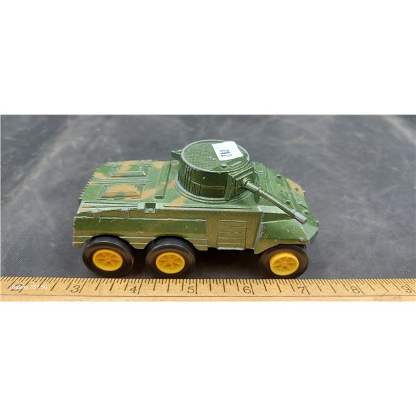 Vintage Tootsie armoured car metal approx 5"