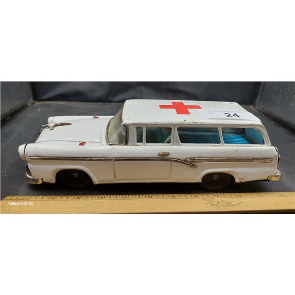 Made in Japan 60s tin ambulance 11"