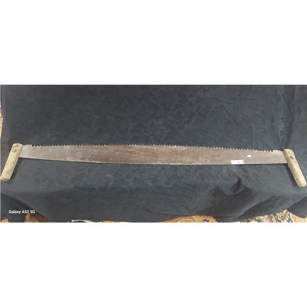 2 man lumberjack saw 60" antique