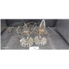 Pair of vintage crystal candle style lamps