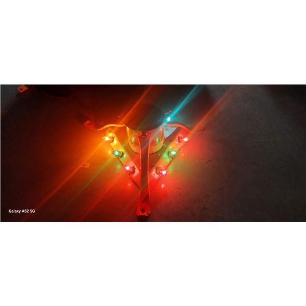 Rare vintage light up Christmas tree stand, amazing graphics, tested