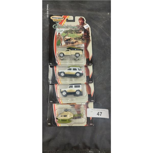 Set of 4 Crocodile Hunter Matchbox vehicles