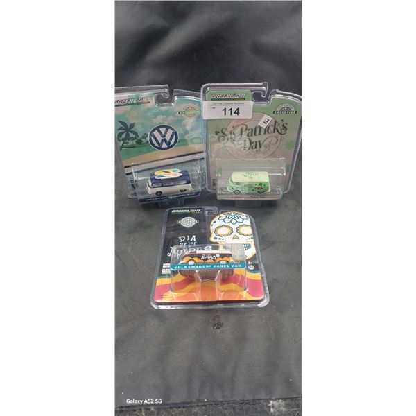 3 Greenlight VW die cast cars NIB