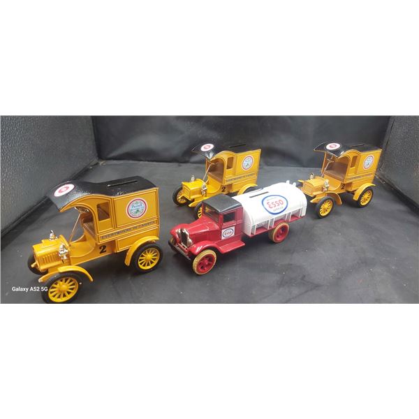 4 NIB Die cast car/truck banks