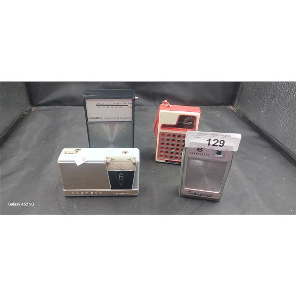 Lot of 4 vintage transistor radios